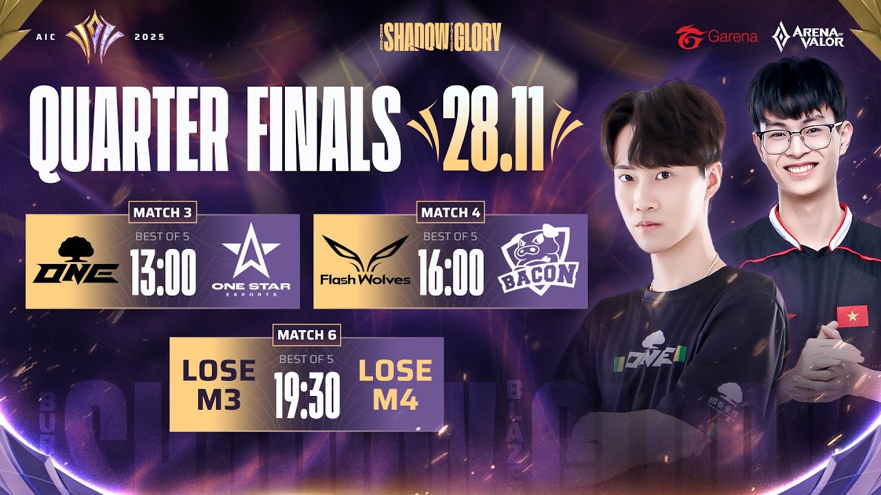 ONE vs 1S | FW vs BAC | 1S vs FW | QUARTER FINALS | AIC 2025 (28/11)