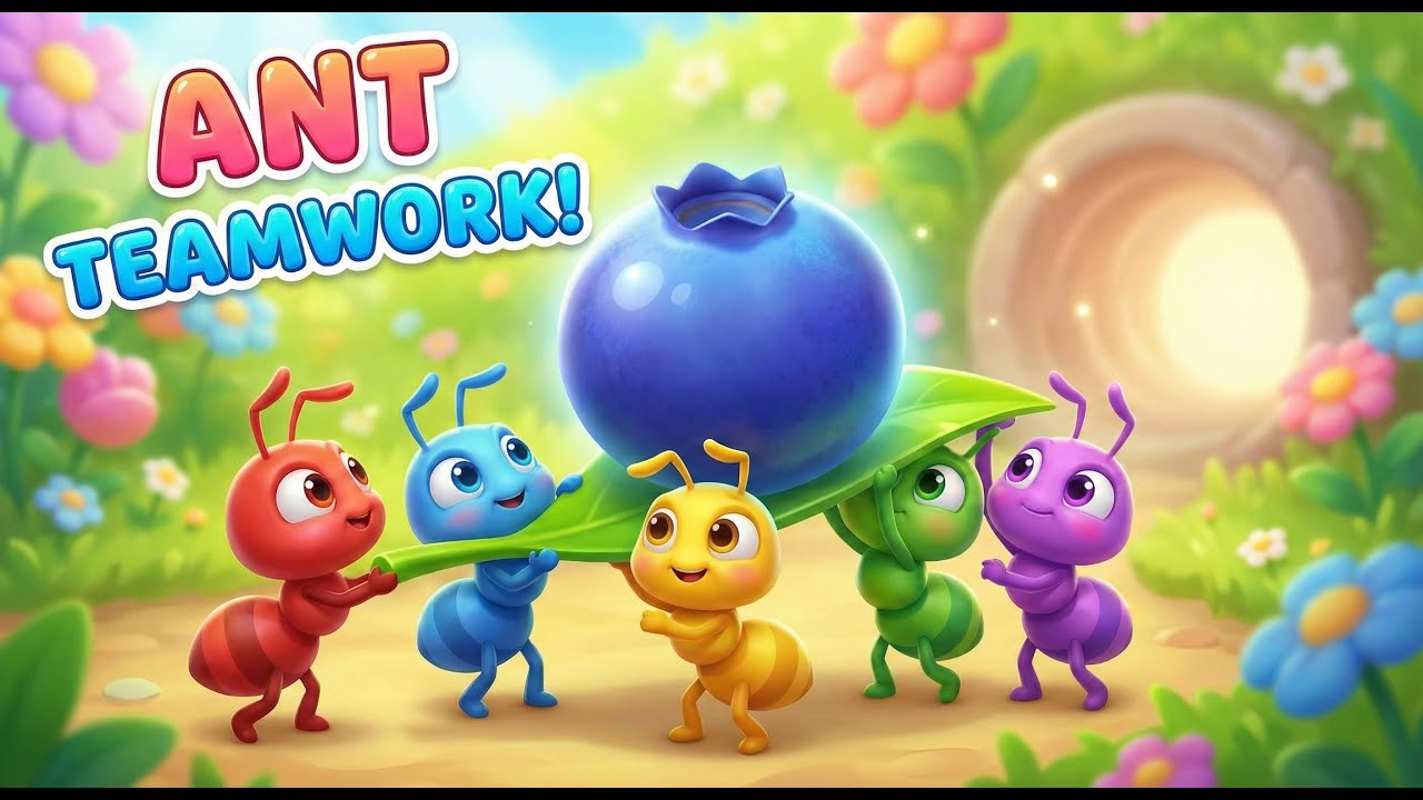 The Ant Squad March! 🐜🌈#teamworkstory #toddlerlife #preschoollearning #ToddlerLearning #CalmingVideo