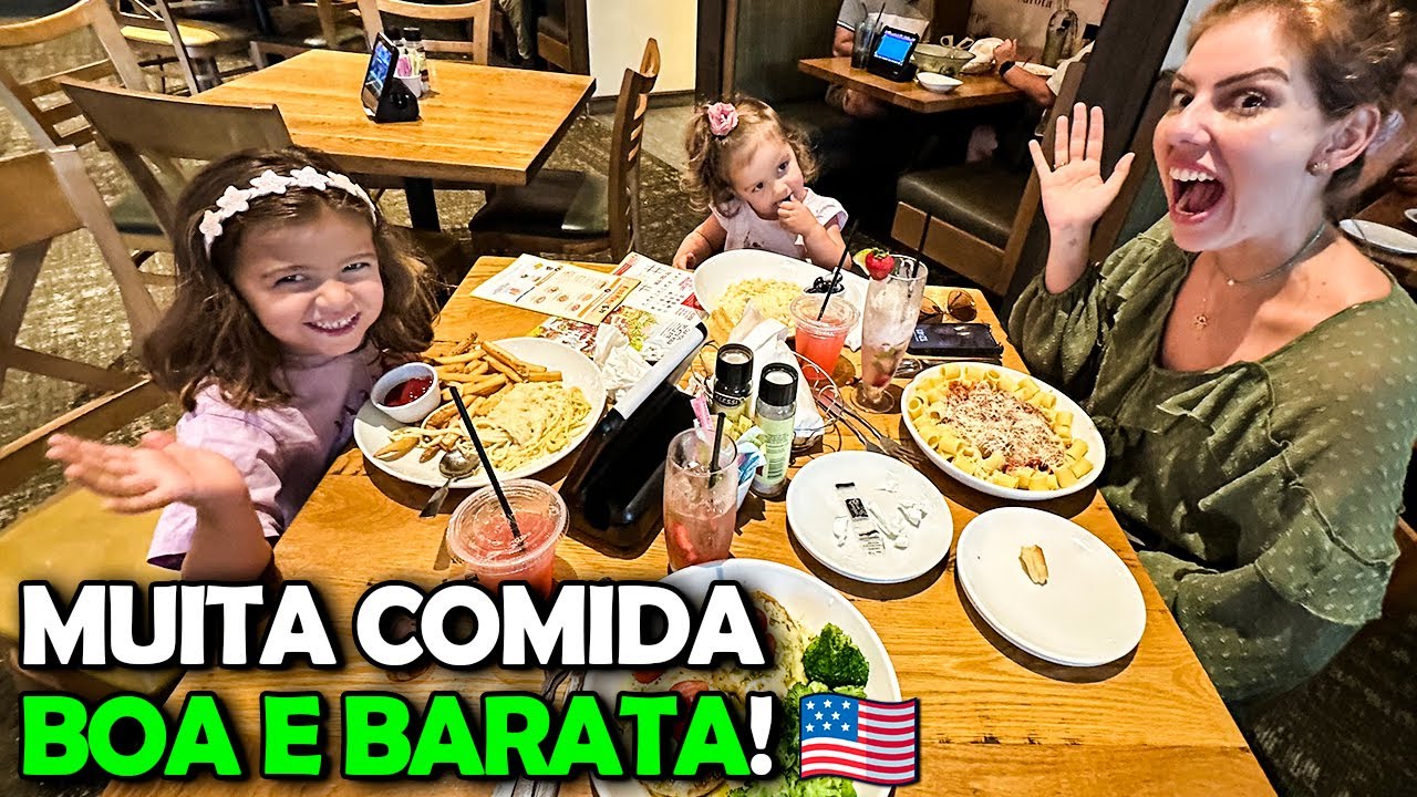 Restaurante italiano MUITO bom e MUITO barato em Orlando! Olive Garden!