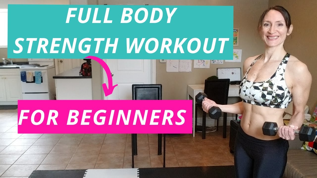 Full Body Strength Workout for Beginners | At Home with Dumbbells
