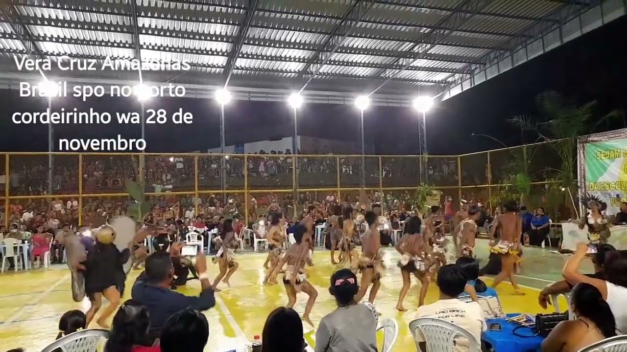Grupo de Dança cultural da comund_Vera Cruz(SPO), na apresentação no Porto Cordeirinho BC city AM.