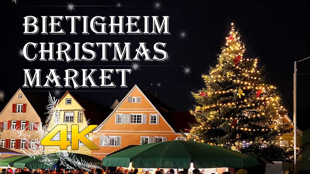2022 Рождественский рынок Битигхайм, Германия Пешеходная экскурсия по Weihnachtsmarkt 4K