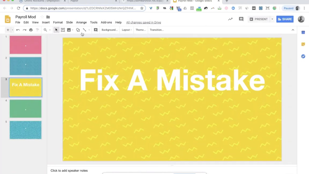 Payroll - How to fix a mistake