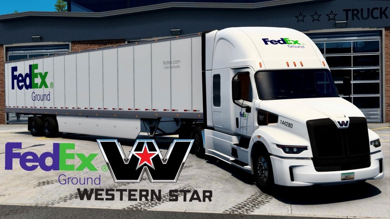 American Truck Simulator - Fedex Ground. - Western Star 57x - Dallas(TX) to Houston(TX)