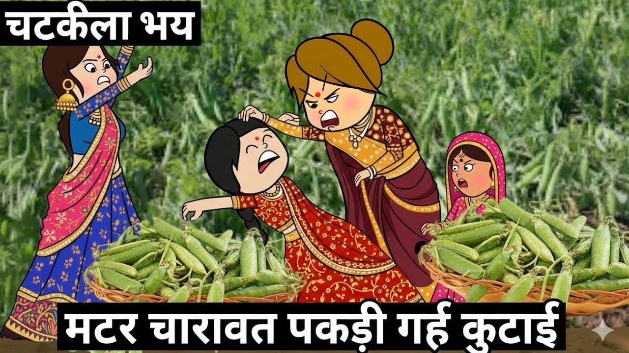 Motka jiji wala cartoon 🙏💐 मटर चौरावत पकड़ी गई सहेली जीजी किही कुटाई 😱🙏