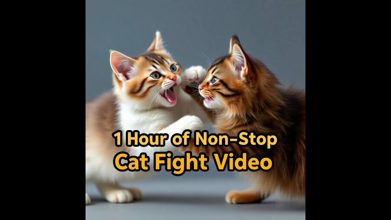 Non-Stop Cat Fight 1 Hour #cats