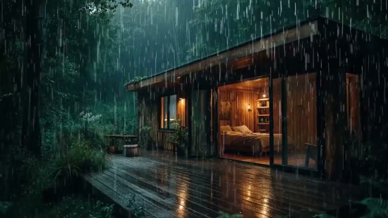 Soothing Rain Sounds for Deep Sleep Stress and Anxiety Relief, and Meditation