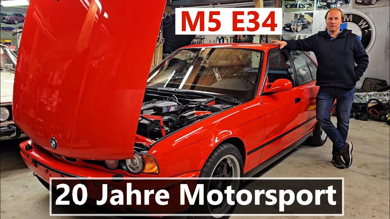 20 Jahre Motorsport BMW M5 E34 zurück vom Lackierer und erster Motostart nach gut 20 Jahren