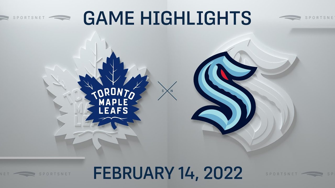 NHL Highlights | Maple Leafs vs. Kraken - Feb 14, 2022