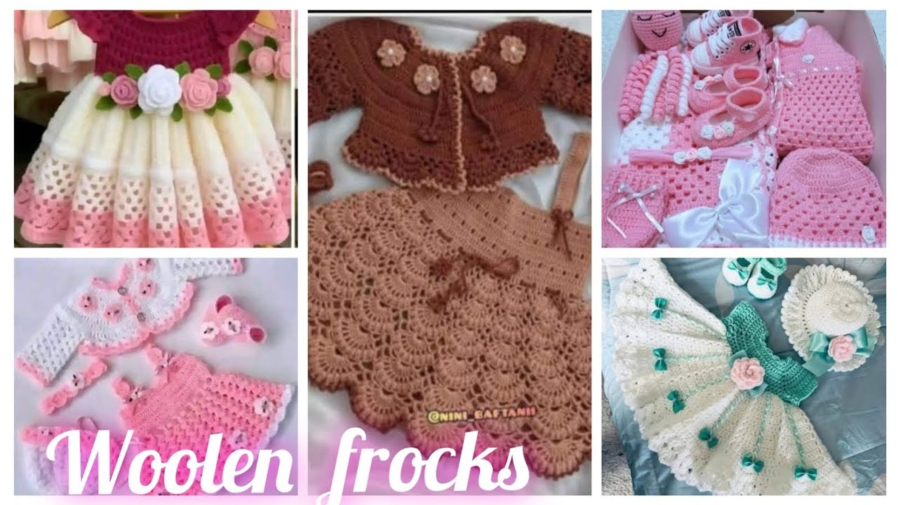 Cutest Woollen Baby Frock Collection/Soft & Warm Woollen Frocks for Winter/6months-1year baby Frocks