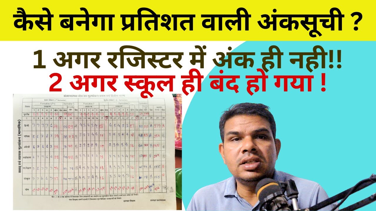 आठवीं के अंकसूची को ग्रेड से प्रतिशत में कैसे बदलवाएं | अगर रजिस्टर में केवल ग्रेड है या स्कुल बंद