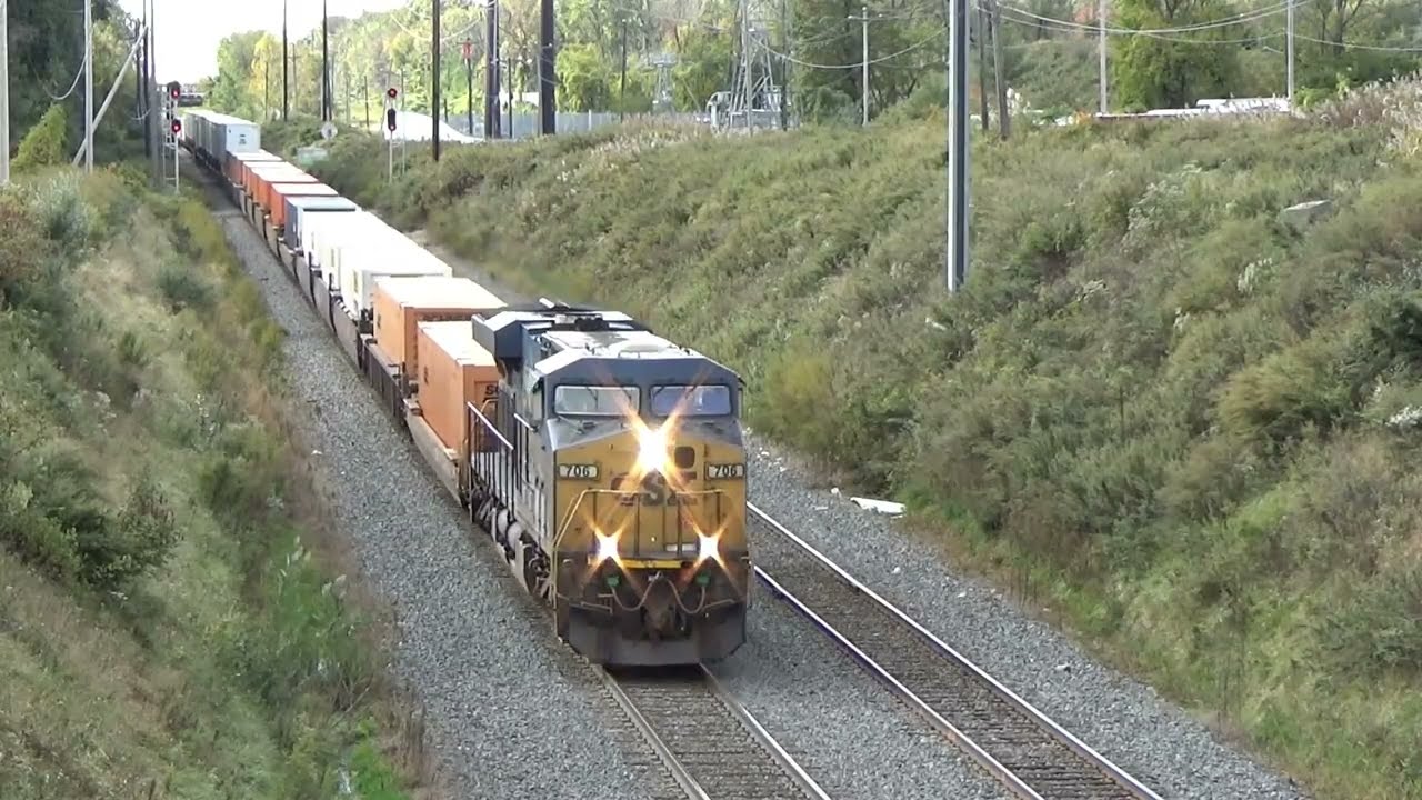 20191018 October 18 2019 SEPTA ACS-64 push pull MARC CSX Q300 Tropicana Q032 intermodal