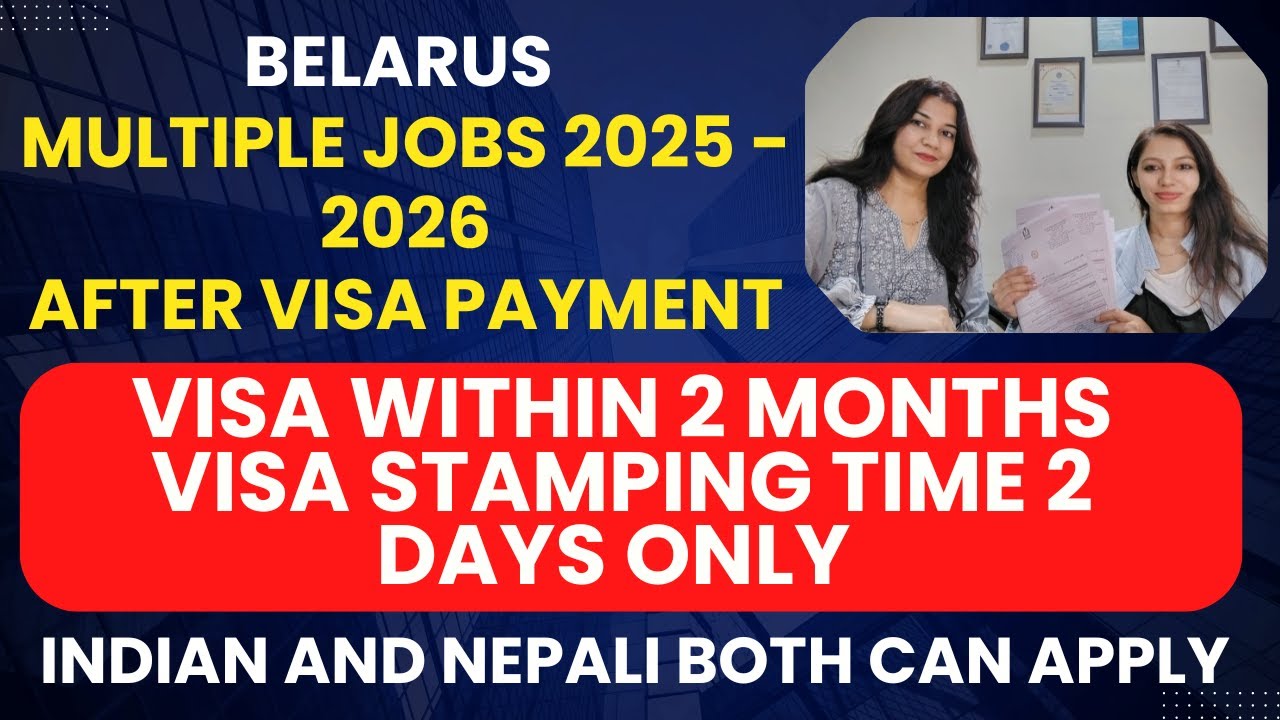 BELARUS URGENT HIRINGS/ BELARUS 8 WORK PERMIT RECEIVED/ BELARUS LATEST UPDATES 2026
