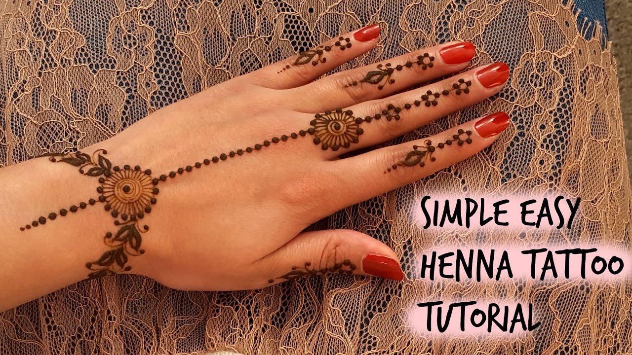 Simple unique DIY Henna mehendi design for beginners