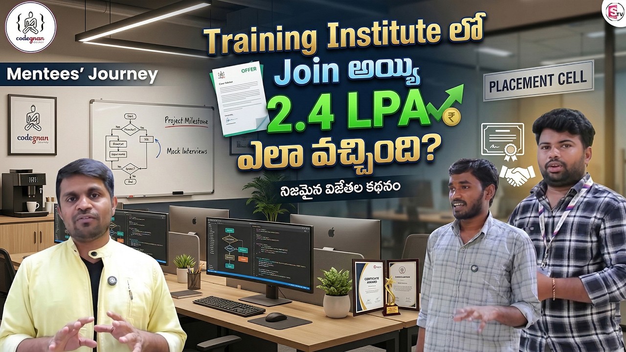 Codegnan : How He Got a 2.4 LPA Job After Joining a Training Institute  | SumanTV Anchor Nagaraju