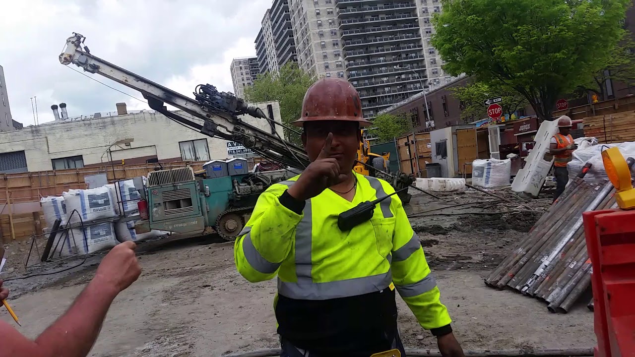 Drilling. The presscrete ..The Bronx NY