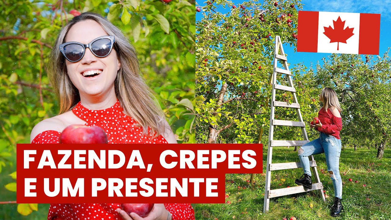 OUTONO NO CANAD&Aacute; 🍎 Um passeio t&iacute;pico canadense na fazenda de ma&ccedil;as + um presente muito chique ✨