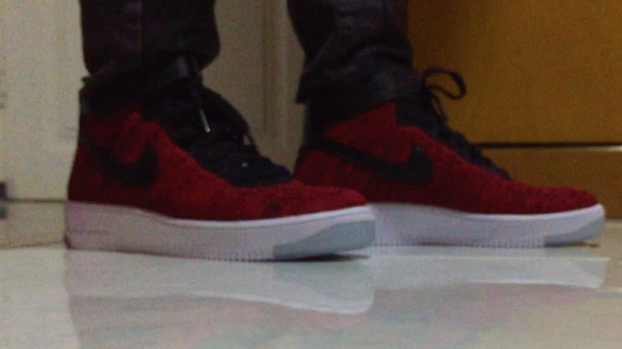 Nike Air Force 1 Ultra Flyknit Unboxing & On-Feet (University Red)