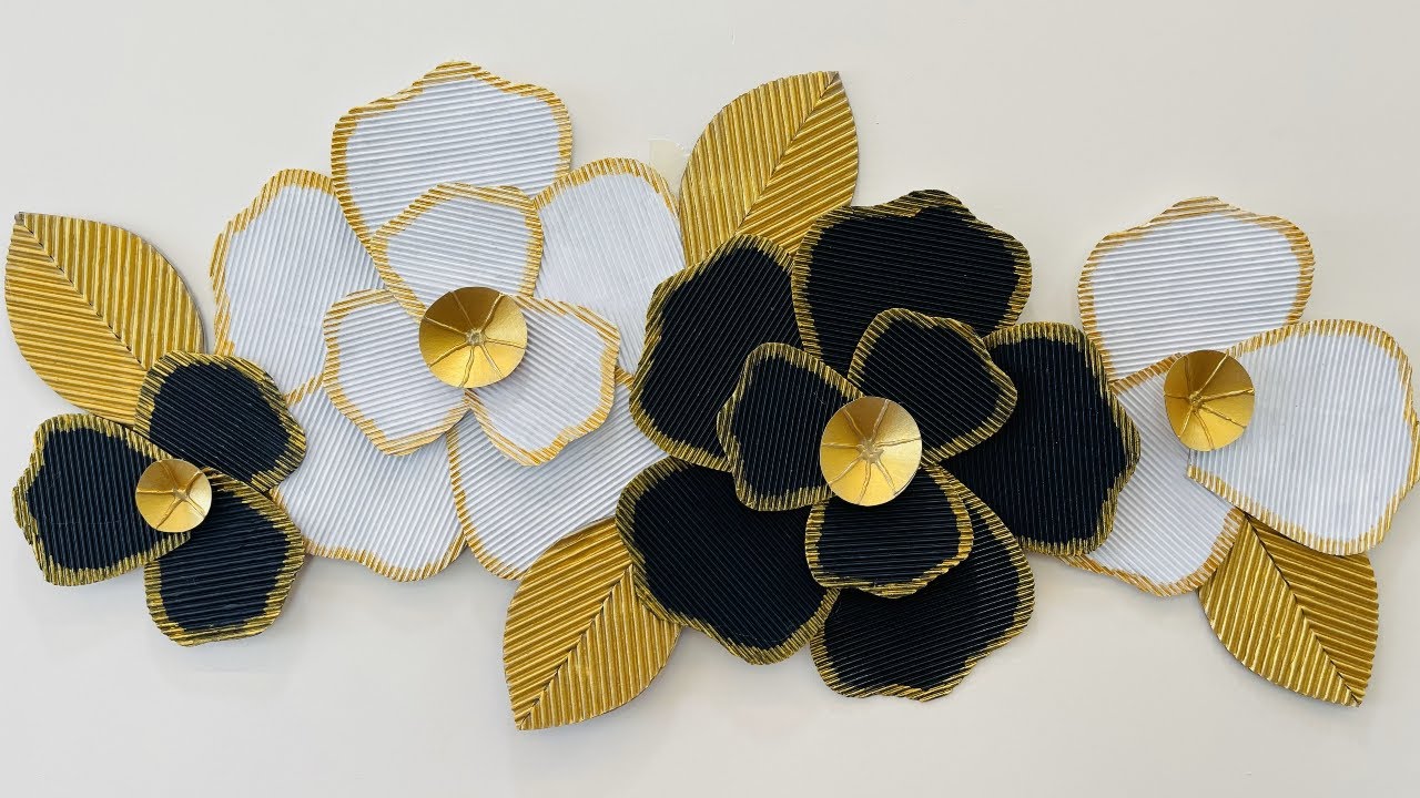 DIY Room Decor Ideas - Cardboard Wall Decor || Cardboard Flower || Wall Hanging Craft Ideas