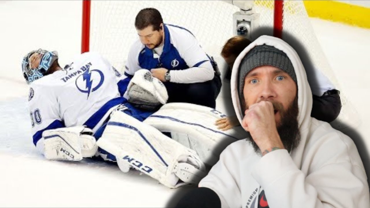First Time Reacting to NHL Shots That Hit The Goalie