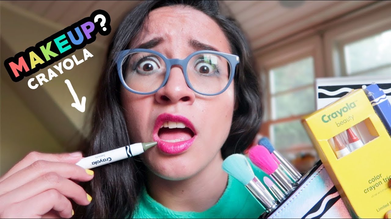 USÉ el MAQUILLAJE CRAYOLA ¿Funciona? 💙 Yo Soy Crafty Liz
