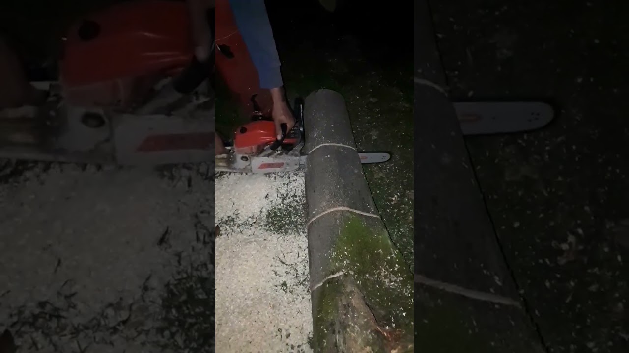 STIHL motorka kad sijece makarone ispadaju a ne piljevina!