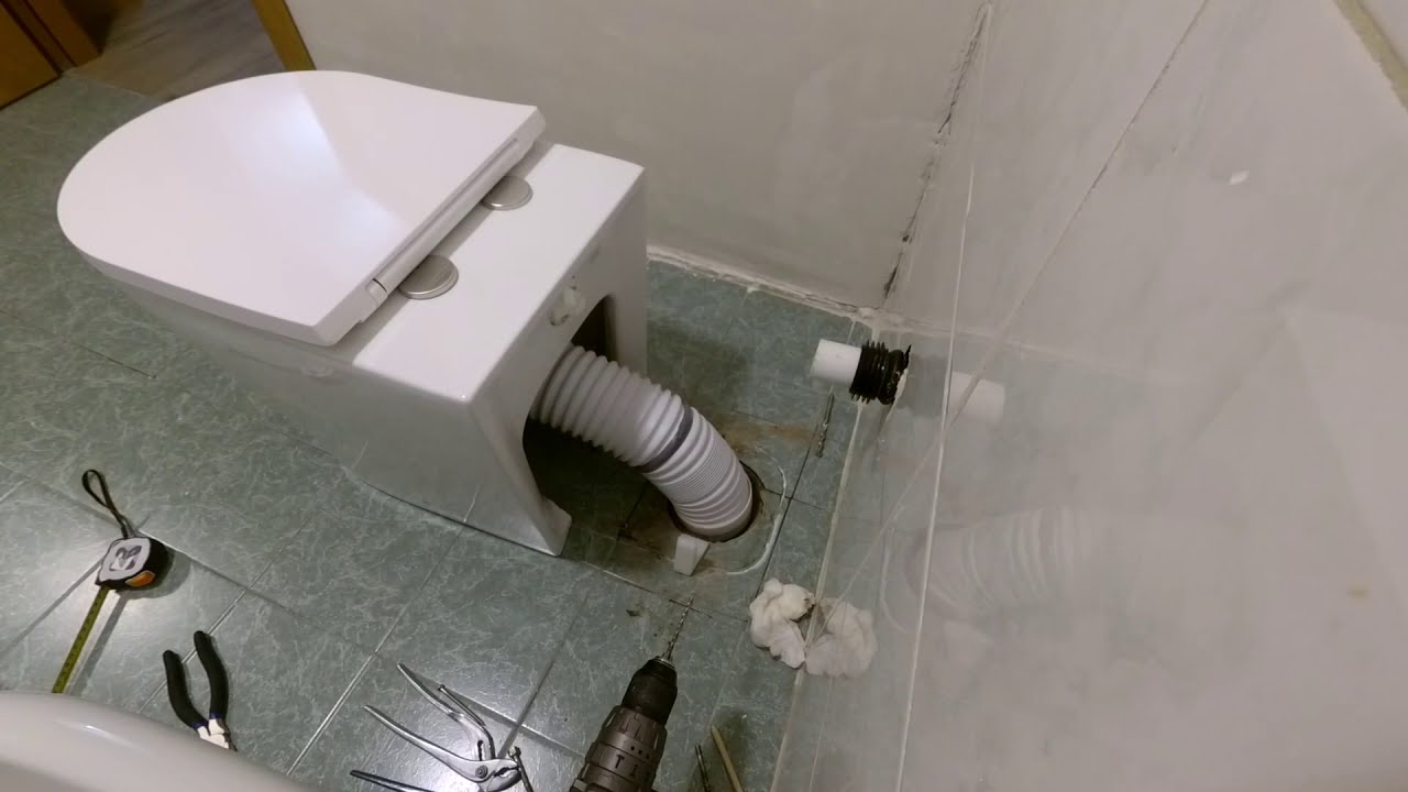 Installazione WC Sensea NEO filomuro con scarico traslato
