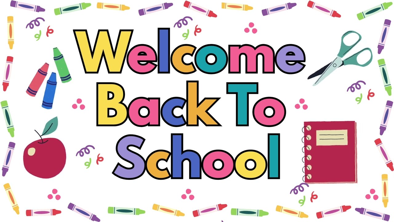 Crayon Themed Welcome Back To School 2 hour Background