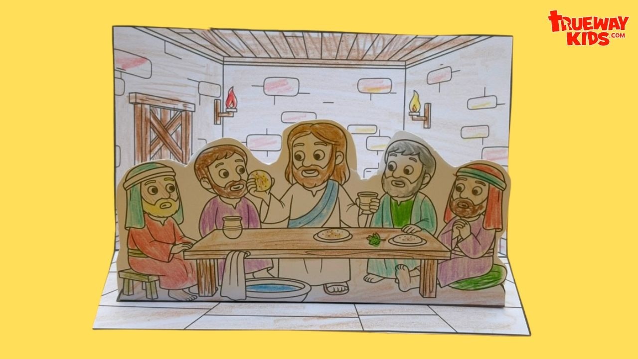 Last Supper Diorama Craft for Kids | Holy Week Bible Activity