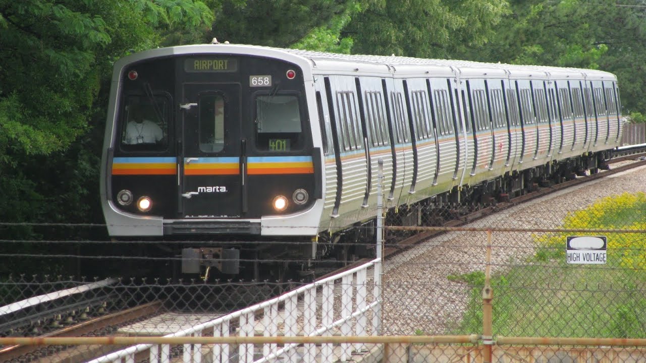 Marta train CQ312 #658 🚇 💛 Airport to Five points 💛 #atlantametroarea #subway 