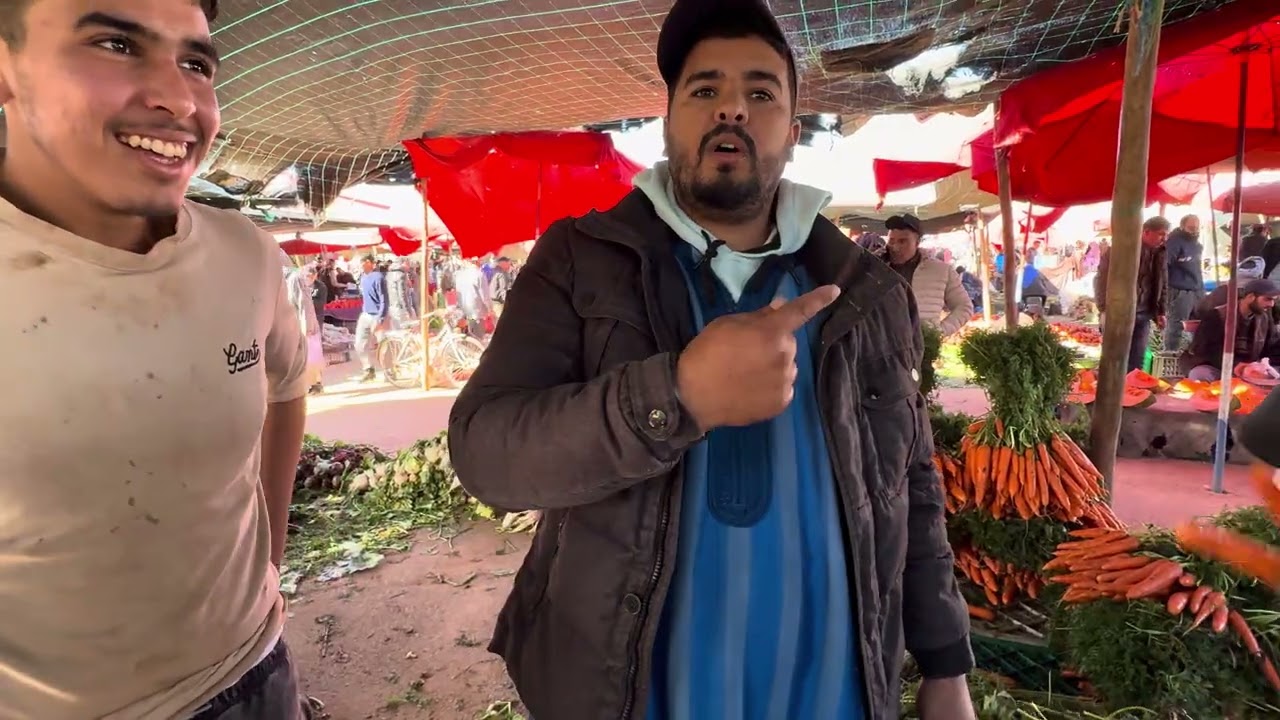 سوق الخضر من خميس هوارة بأولاد تايمة وحوار عفوي مع رشيد الخضار 