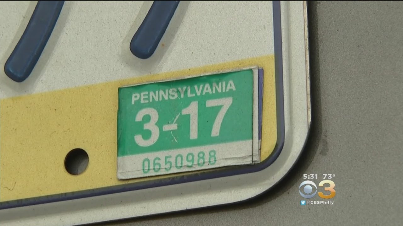 PA Officials Tell Drivers To Remove Their Expired Registration Stickers