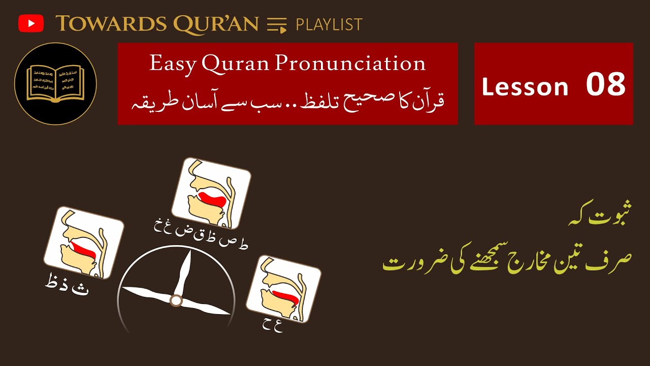 Easy Quran Pronunciation Lesson 8 | Proof that Only 3 Points of Articulation need to be Understood.