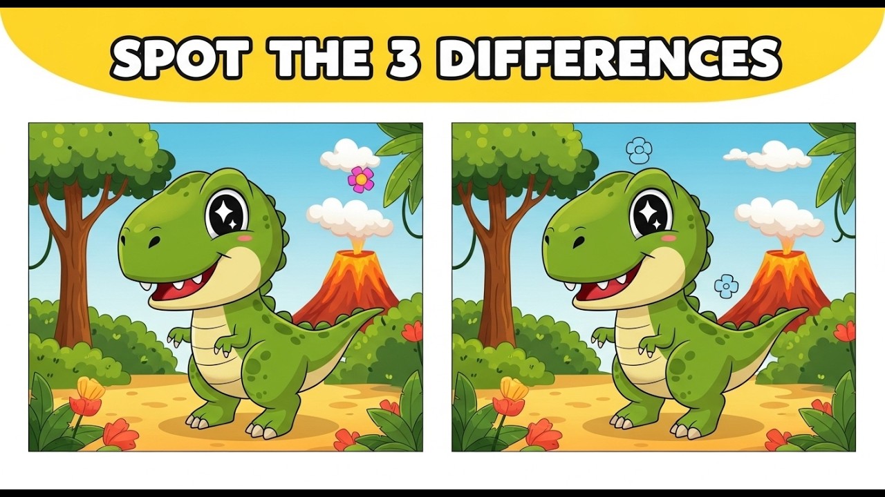 Spot 3 Hidden Differences Challenge | Super Fun Brain Test Puzzle 2026