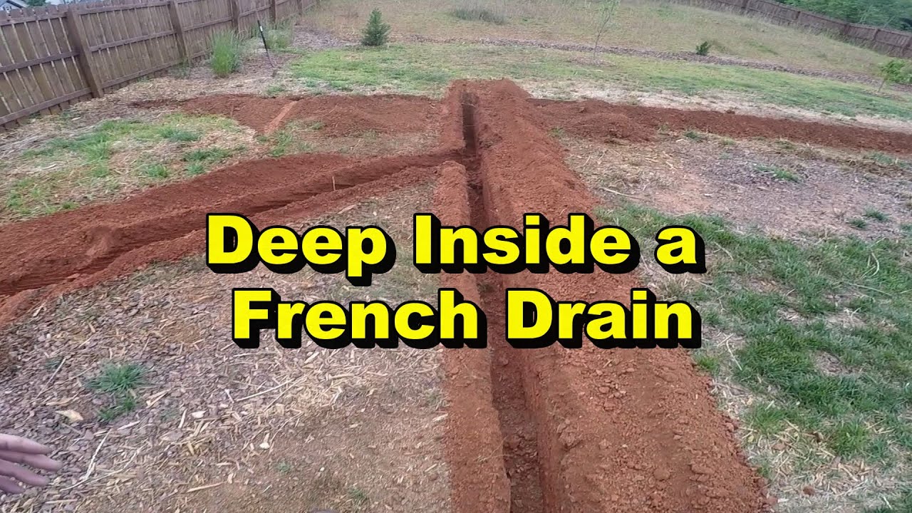 Deep Red Clay and French Drain. Truth about Fabric - Real How To Video