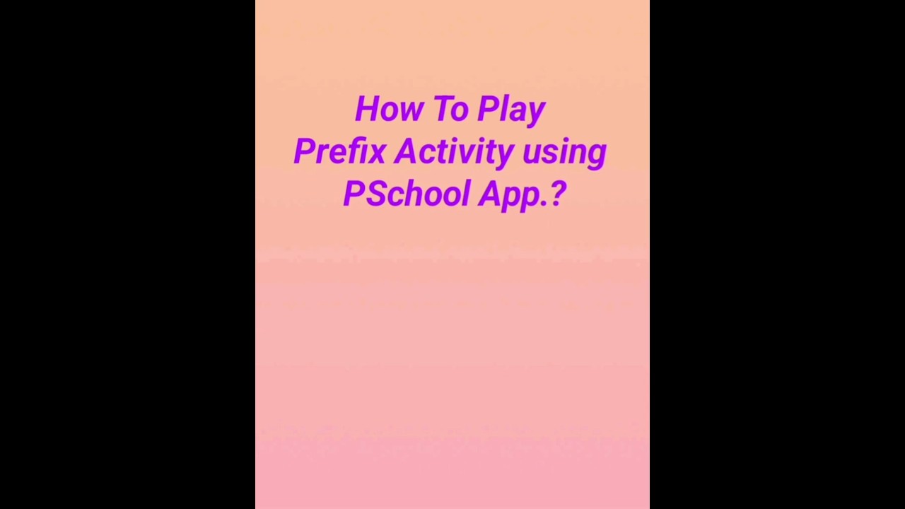 Prefix activity 