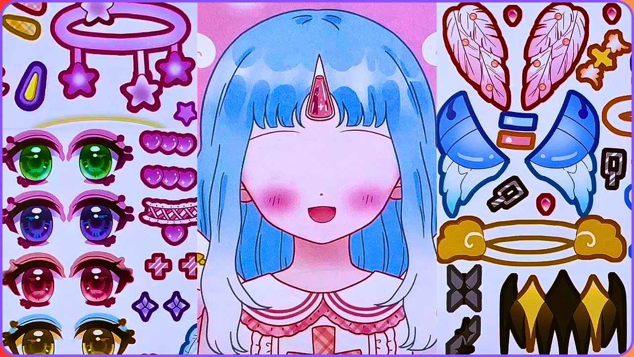 💖Angel Unicorn Sticker Doll ✨| Cute Kawaii Transformation