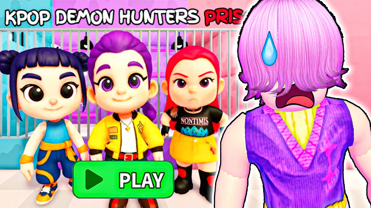 🍼BABY KPOP DEMON HUNTERS PRISON RUN! - MISTERY Saja Boys K POP DEMON HUNTERS