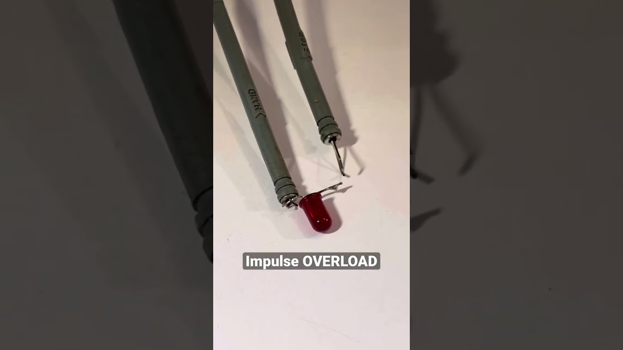 Overload of red LED with 30 Volt #arduino #led #electronics #overload #electrical #electricity