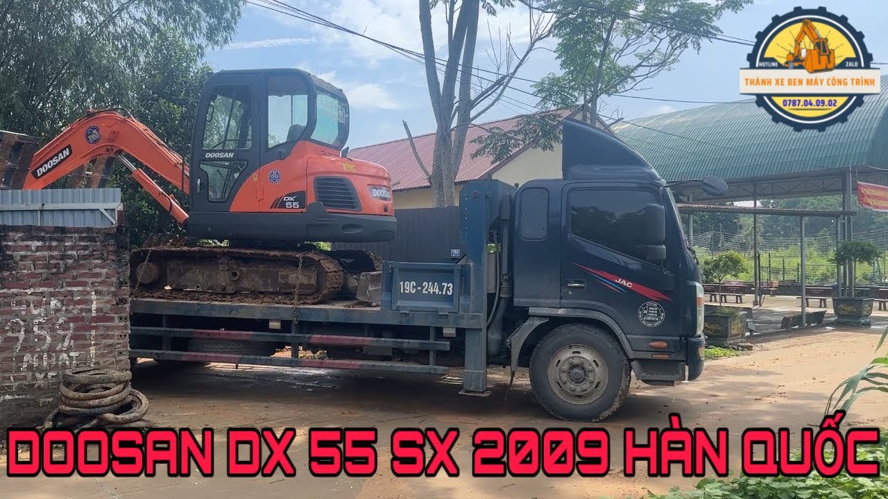Máy Xúc Đào DOOSAN DX 55 Sản Xuất 2009 Bàn Giao Máy Về Chủ Mới Bãi Em Còn Rất Nhiều Máy Chất Ạ
