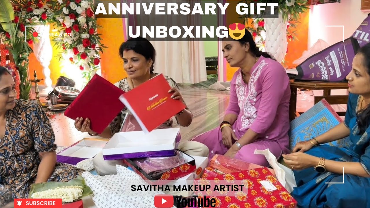 Idu expect ಮಾಡೇ ಇಲ್ಲ 😳🎁 | Anniversary Gift Unboxing | Cake Cutting | #kannadavlog #youtube #unboxing