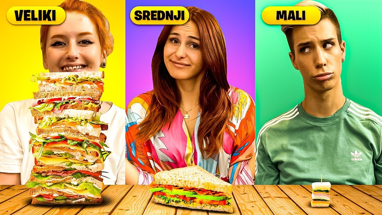 JEDEMO VELIKI, SREDNJI ILI MALI ZALOGAJ *IZAZOV* #2 | xniks2x, Marco & ridziy