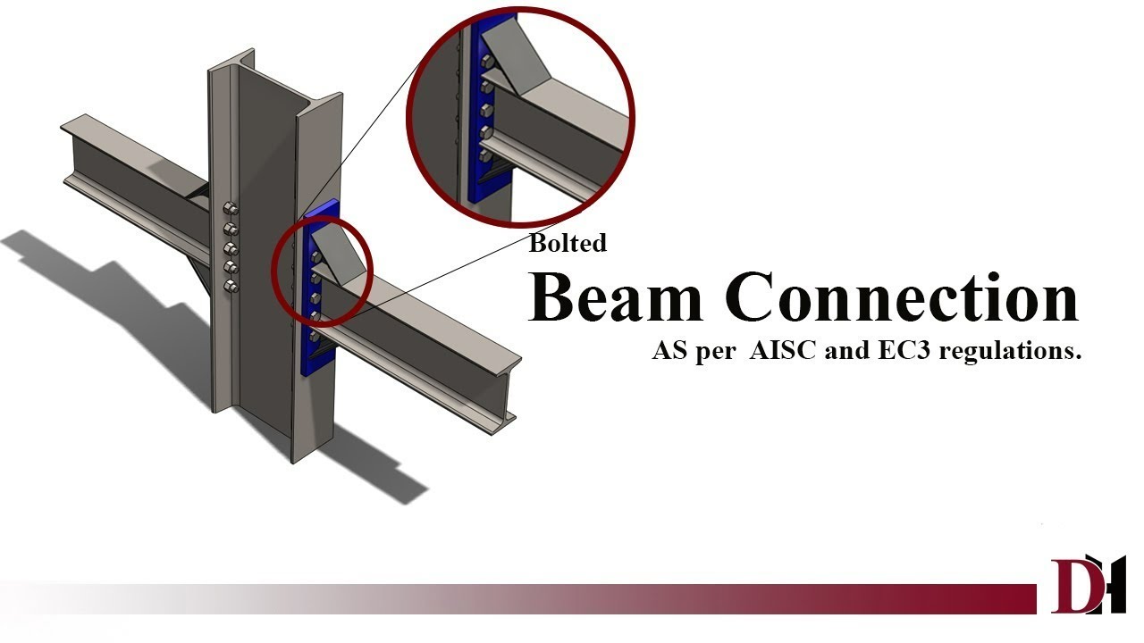 Beam connection-001| Structural design|Solidworks weldments|Beam design