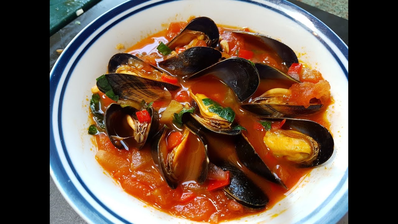 Monkstone Point Mussels In A Spicy Tomato Sauce. #SRP