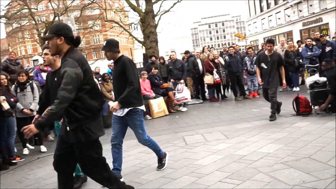 Street Dance Performance Gangnam Style Leicester Square London 05.03.2017