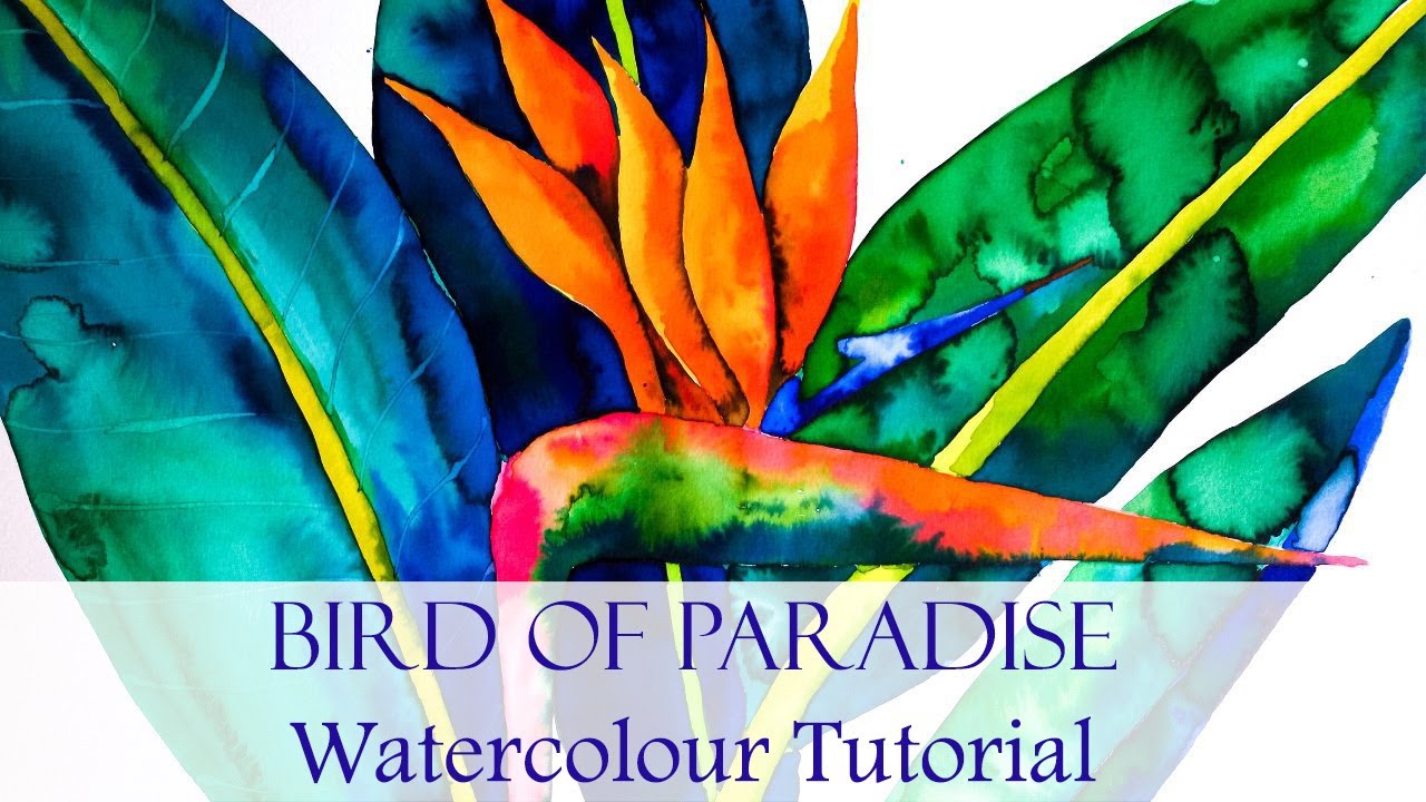 How to Use Bold Colors and Wet in Wet Techniques - Watercolor Flower Painting Tutorial