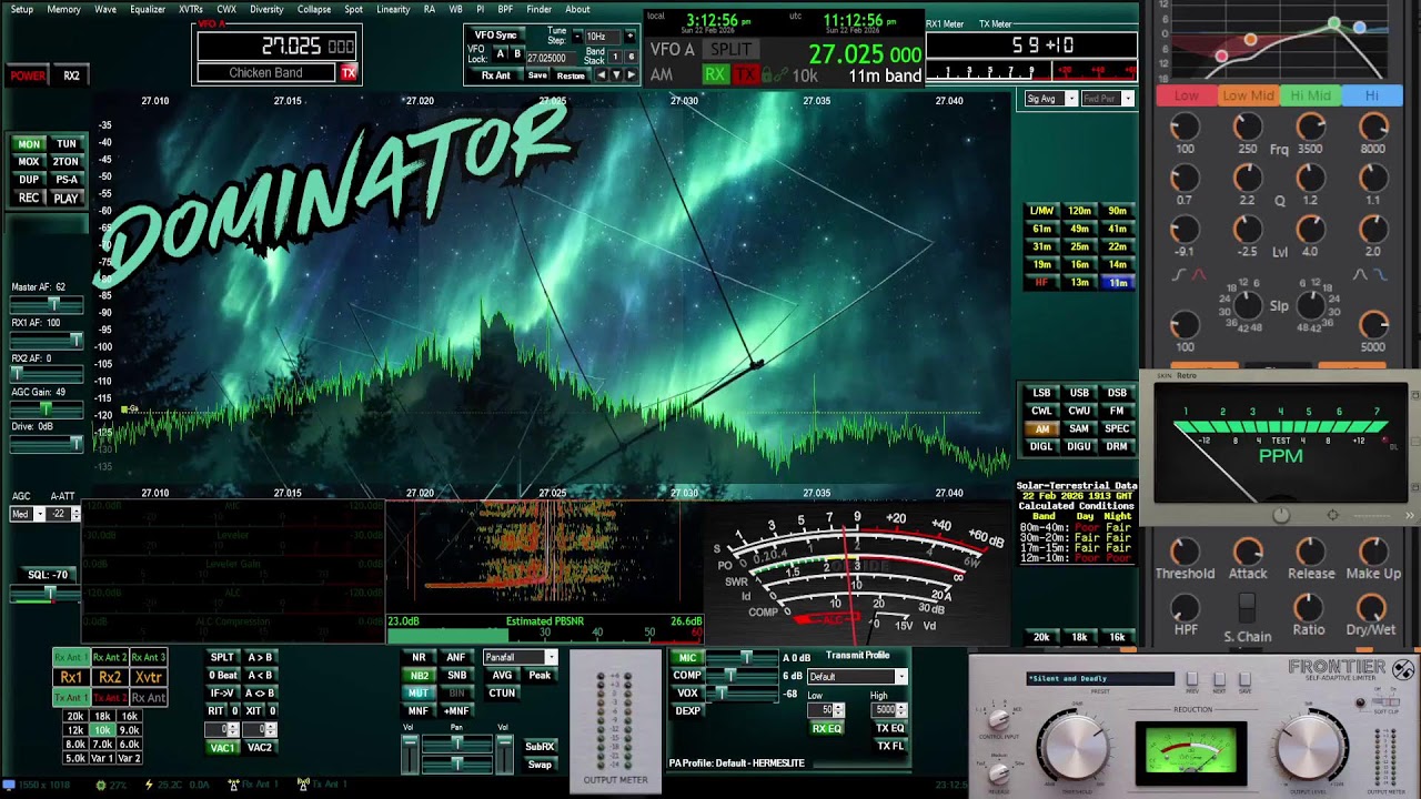 2/22/26  Weak Conditions Cb radio DX LIVE 27.025mhz CH. 6 From  Portland  OREGON on the SuperBowl