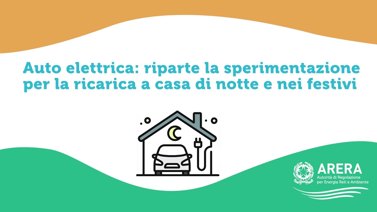 Auto elettrica: riparte la sperimentazione per la ricarica a casa la notte o nei giorni festivi.