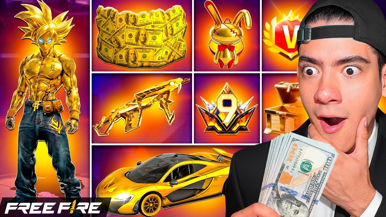💵 SOLO PUEDO USAR COSAS DE MILLONARIOS EN FREE FIRE 💵 - TheDonato
