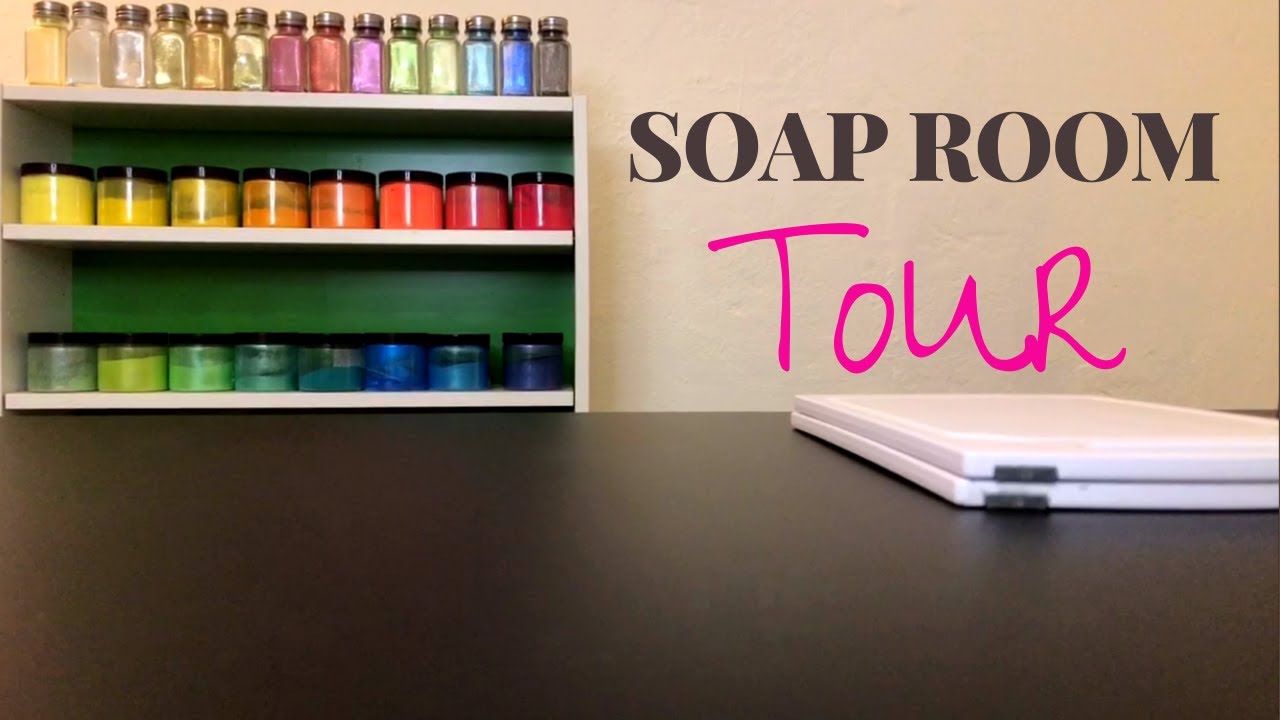 little soap room tour and behind the scenes of soap making
